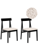 Beliani 2er-Set Esszimmerstuhl ISLE in Beige/Schwarz