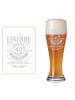 LUXENTU Weizenbierglas mit Gravur Legende seit 40 Jahren in 0,5 l in transparent