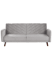 Beliani 3-Sitzer Sofa SENJA in Grau/Braun - (W) 198 x (H) 87 x (L) 95 cm