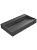 Beliani Waschbecken QUENKO in Schwarz - (W) 80 x (H) 12 x (L) 46 cm
