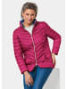GOLDNER Kurzgröße:  Leichte Steppjacke mit  Diagonalstepp in sangria