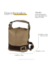 Toscanto Leder Schultertasche, Cityrucksack Toscanto Tasche braun, taupe ca. 23cm