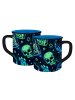 Geda Labels Tasse Skull Witchcraft Emaille-Optik 400ml in Schwarz - 400ml