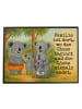Mr. & Mrs. Panda Tischschutzmatte Koala Familie Design mit Spruch in Weiß