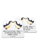 Mr. & Mrs. Panda Coaster Pinguine Kuss mit Spruch in Weiß