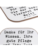 Mr. & Mrs. Panda Tischuntersetzer Spruch Bester Tierarzt mit Spruch in Weiß