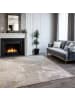 KADIMA DESIGN Teppich Hochglanz, Abstrakt Marmor, Gold-Grau-Beige, Designerteppich