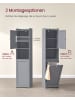 VASAGLE Badschrank in Grau - (B)40 x (H)170 x (T)40 cm