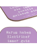 Mr. & Mrs. Panda Untersetzer Gläser Spruch Positiver Elektriker ... in Lavendeltraum