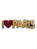 Catch the Patch Xl I Love Paris Mit PaillettenApplikation Bügelbild ingoldfarben