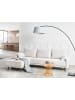 Beliani Ecksofa VARDE in Weiß/Schwarz - (W) 245 x (H) 83 x (L) 162 cm rechtsseitig