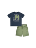 Denokids Set Science T-shirt & Gabandine Shorts in blau