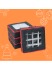 relaxdays 4 x Weihnachtskugel-Aufbewahrungsbox in Schwarz/ Rot - (B)33 x (H)9 x (T)33 cm