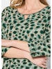 GOLDNER Blusenshirt Elegante Viskosebluse mit Leo-Muster in graugrün / gemustert