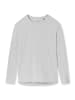 Schiesser Schlafanzug Shirt langarm Mix & Relax Organic Cotton in Grau-Melange