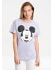 Logoshirt T-Shirt Disney - Mickey Mouse Gesicht in grau-meliert