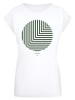 F4NT4STIC Extended Shoulder T-Shirt Geometrics Grün in weiß