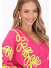 IZIA Women Cardigan in pink lime