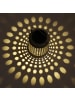 MARELIDA LED Solar Laterne Terassenleuchte Boho Bambus Optik Sensor H: 28cm in natur