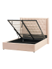Beliani Doppelbett LUBBON in Beige/Silber - (W) 170 x (H) 144 x (L) 217 cm