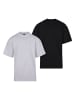 Urban Classics Tall Tee in white+black