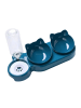 COFI 1453 Futternapf-Set mit integriertem Wasserspender - 3in1 Trockenfutter in Blau