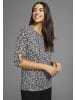 Laura Scott 3/4-Arm-Shirt in schwarz-weiß-rosa