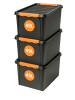 SmartStore 3er-Set Aufbewahrungsbox Pro Schwarz 49L