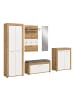 ebuy24 Garderobenmöbelset Jam (6-teilig) Weiß 285 x 35 cm