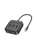 HOCO HOCO HUB-Adapter 4in1 Typ C auf USB2.0*3+RJ45 100 Mbit/s in Schwarz