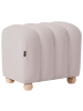 Beliani Pouf IDYLLWILD in Weiß/Braun - (W) 49 x (H) 45 x (L) 39 cm