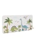 relaxdays Kindergarderobe "Dino" in Grün/ Weiß - (B)40 x (H)20 x (T)5,5 cm