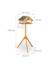 relaxdays Vogelfutterhaus in Natur/ Grün - (B)62 x (H)120 x (T)55 cm