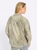 Heine Jersey-Bluse in khaki-sand-bedruckt
