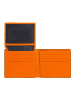 DuDu Up! Geldbörse RFID Schutz Leder 10.5 cm black-orange