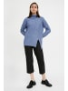 Finn Flare Strickpullover Zopf in light blue