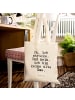 Mr. & Mrs. Panda Schultertasche Ja, ich stricke. Und... mit Spruch in Creme