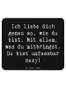 Mr. & Mrs. Panda Mousepad Spruch Sinnlichkeit lieben mit Spruch in Schwarz