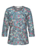 GOLDNER Druckshirt Raffiniertes Druckshirt mit 3/4-Arm in hellblau / bunt