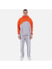 Megaman Hoodie Kapuzenpullover Unisex Oversize in Orange-GRau