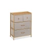 relaxdays Kommode in Natur/ Beige - (B)57,5 x (H)73 x (T)30 cm