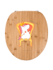 Mr. & Mrs. Panda Holz Toilettendeckel Einhorn König ohne Spruch in Braun