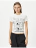 KOTON T-shirt in Ekru