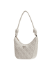 Guess Adelasia Top Zip - Schultertasche 24 cm  (Black) in off white