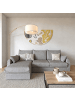 CALICOSY Sofa NAOMI in Grau - (W) 260  x (H) 90  x (L) 175  cm