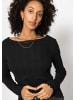 SASSYCLASSY Pointelle Langarmshirt in Schwarz