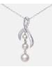 Diamant L'éternel Halskette mit Anhänger aus 375 Weißgold mit Diamant mit Perle