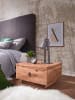 KADIMA DESIGN Design Nachttisch MUMBAI Massiv-Holz 40x40x25 cm in Akazie