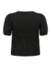 Kaffe Kurzarm-Bluse KAlisette Loose fit in Black Deep