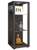 VCM  Holz Glas Stand Vitrine Sammelvitrine Glasol M in Anthrazit